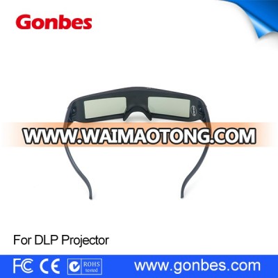 USB rechargeable cheap active dlp 3d glasses for benq projector